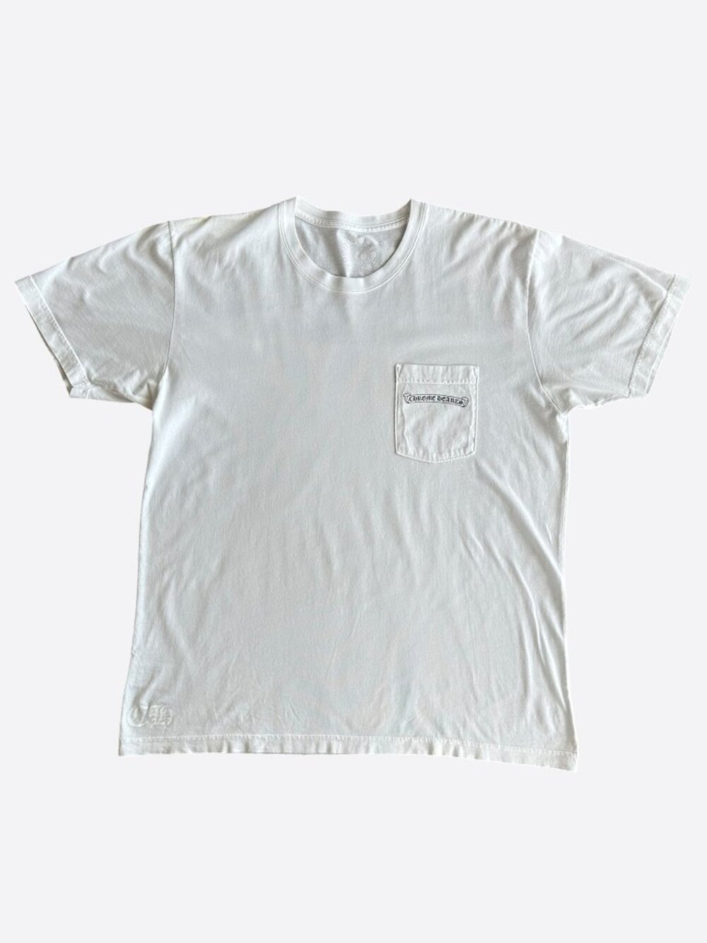 Chrome Hearts White & Black Scroll Logo T-Shirt